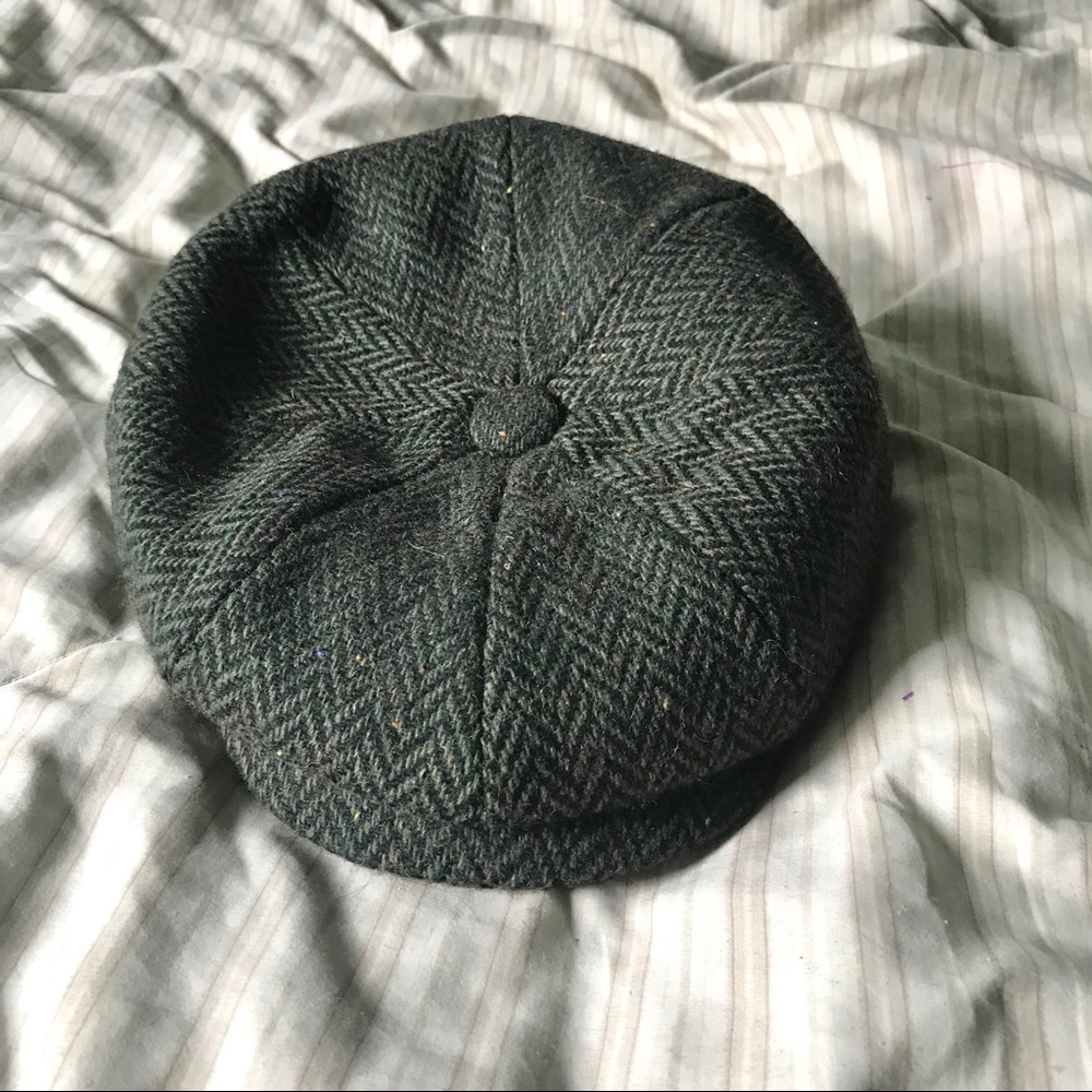Wool newsboy hat